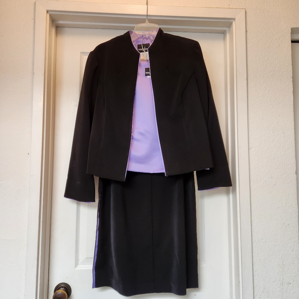 Positive Attitude Black and Purple Dress Suit